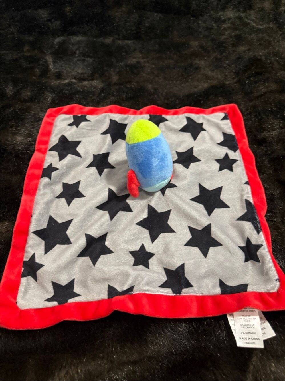 Baby Essentials Rocket Lovey Baby Security Baby Blanket Rocket Ship Space